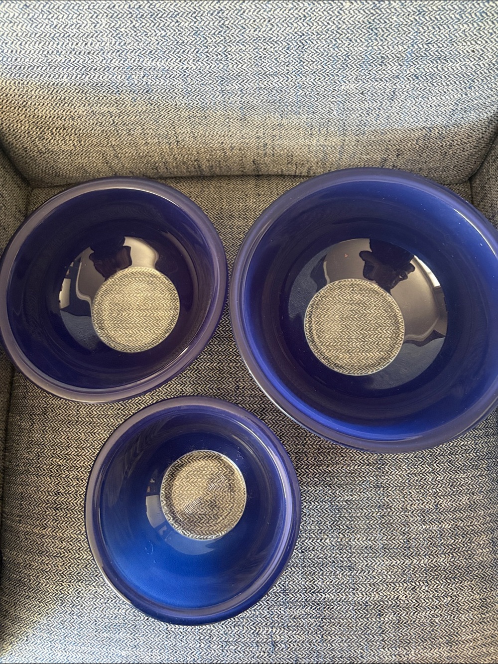 Pyrex Cobalt Blue Mixing Bowls - Set of 3